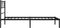 vidaXL - Bedframe - met - hoofdbord - metaal - zwart - 90x200 - cm