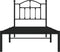 vidaXL - Bedframe - met - hoofdbord - metaal - zwart - 90x200 - cm