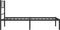 vidaXL - Bedframe - met - hoofdbord - metaal - zwart - 90x200 - cm