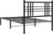 vidaXL - Bedframe - met - hoofdbord - metaal - zwart - 90x200 - cm