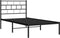 vidaXL - Bedframe - met - hoofdbord - metaal - zwart - 90x200 - cm