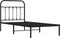 vidaXL - Bedframe - met - hoofdbord - metaal - zwart - 90x200 - cm