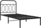vidaXL - Bedframe - met - hoofdbord - metaal - zwart - 90x200 - cm