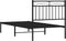 vidaXL - Bedframe - met - hoofdbord - metaal - zwart - 90x200 - cm