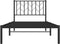 vidaXL - Bedframe - met - hoofdbord - metaal - zwart - 90x200 - cm