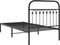 vidaXL - Bedframe - met - hoofdbord - metaal - zwart - 90x200 - cm