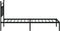 vidaXL - Bedframe - met - hoofdbord - metaal - zwart - 90x200 - cm