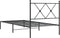 vidaXL - Bedframe - met - hoofdbord - metaal - zwart - 90x200 - cm