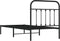 vidaXL - Bedframe - met - hoofdbord - metaal - zwart - 90x200 - cm