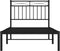 vidaXL - Bedframe - met - hoofdbord - metaal - zwart - 90x200 - cm