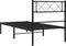 vidaXL - Bedframe - met - hoofdbord - metaal - zwart - 90x200 - cm