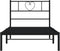 vidaXL - Bedframe - met - hoofdbord - metaal - zwart - 90x200 - cm