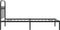 vidaXL - Bedframe - met - hoofdbord - metaal - zwart - 90x200 - cm