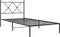 vidaXL - Bedframe - met - hoofdbord - metaal - zwart - 90x200 - cm