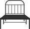 vidaXL - Bedframe - met - hoofdbord - metaal - zwart - 90x200 - cm