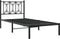vidaXL - Bedframe - met - hoofdbord - metaal - zwart - 90x200 - cm