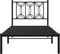 vidaXL - Bedframe - met - hoofdbord - metaal - zwart - 90x200 - cm