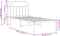 vidaXL - Bedframe - met - hoofdbord - metaal - zwart - 90x200 - cm