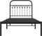 vidaXL - Bedframe - met - hoofdbord - metaal - zwart - 90x200 - cm