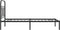 vidaXL - Bedframe - met - hoofdbord - metaal - zwart - 90x200 - cm