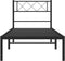 vidaXL - Bedframe - met - hoofdbord - metaal - zwart - 90x200 - cm