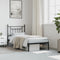 vidaXL - Bedframe - met - hoofdbord - metaal - zwart - 90x200 - cm