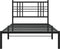 vidaXL - Bedframe - met - hoofdbord - metaal - zwart - 90x200 - cm