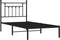 vidaXL - Bedframe - met - hoofdbord - metaal - zwart - 90x200 - cm