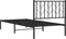 vidaXL - Bedframe - met - hoofdbord - metaal - zwart - 90x200 - cm