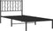 vidaXL - Bedframe - met - hoofdbord - metaal - zwart - 90x200 - cm