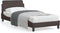 vidaXL - Bedframe - met - hoofdbord - stof - donkerbruin - 90x190 - cm