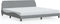 vidaXL - Bedframe - met - hoofdbord - stof - lichtgrijs - 200x200 - cm