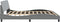vidaXL - Bedframe - met - hoofdbord - stof - lichtgrijs - 200x200 - cm