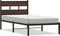 vidaXL - Bedframe - met - hoofdbord - zonder - matras - bruin - eiken - 100x190 - cm
