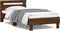 vidaXL - Bedframe - met - hoofdbord - zonder - matras - bruin - eiken - 100x200 - cm