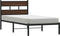 vidaXL - Bedframe - met - hoofdbord - zonder - matras - bruin - eiken - 100x200 - cm