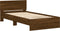 vidaXL - Bedframe - met - hoofdbord - zonder - matras - bruin - eiken - 100x200 - cm