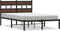 vidaXL - Bedframe - met - hoofdbord - zonder - matras - bruin - eiken - 120x190 - cm