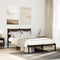 vidaXL - Bedframe - met - hoofdbord - zonder - matras - bruin - eiken - 120x200 - cm