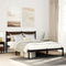 vidaXL - Bedframe - met - hoofdbord - zonder - matras - bruin - eiken - 140x190 - cm