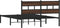 vidaXL - Bedframe - met - hoofdbord - zonder - matras - bruin - eiken - 140x190 - cm