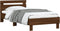 vidaXL - Bedframe - met - hoofdbord - zonder - matras - bruin - eiken - 100x200 - cm