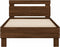 vidaXL - Bedframe - met - hoofdbord - zonder - matras - bruin - eiken - 100x200 - cm