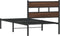 vidaXL - Bedframe - met - hoofdbord - zonder - matras - bruin - eiken - 100x200 - cm