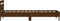 vidaXL - Bedframe - met - hoofdbord - zonder - matras - bruin - eiken - 100x200 - cm