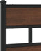 vidaXL - Bedframe - met - hoofdbord - zonder - matras - bruin - eiken - 120x190 - cm