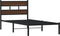 vidaXL - Bedframe - met - hoofdbord - zonder - matras - bruin - eiken - 100x190 - cm