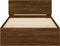 vidaXL - Bedframe - met - hoofdbord - zonder - matras - bruin - eiken - 100x200 - cm