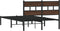 vidaXL - Bedframe - met - hoofdbord - zonder - matras - bruin - eiken - 120x190 - cm