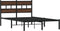 vidaXL - Bedframe - met - hoofdbord - zonder - matras - bruin - eiken - 120x190 - cm